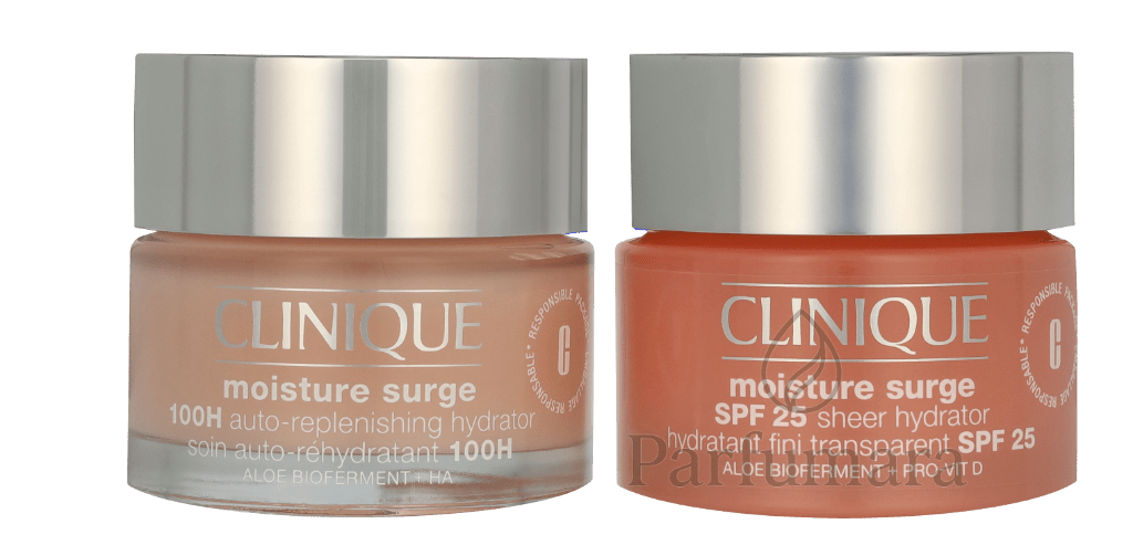 Clinique Moisture Surge Facial Care Set Moisture Surge SPF25 Sheer Hydrator 50ml/Moisture Surge 100H Auto - replenishing Hydrator 50ml 100 ml