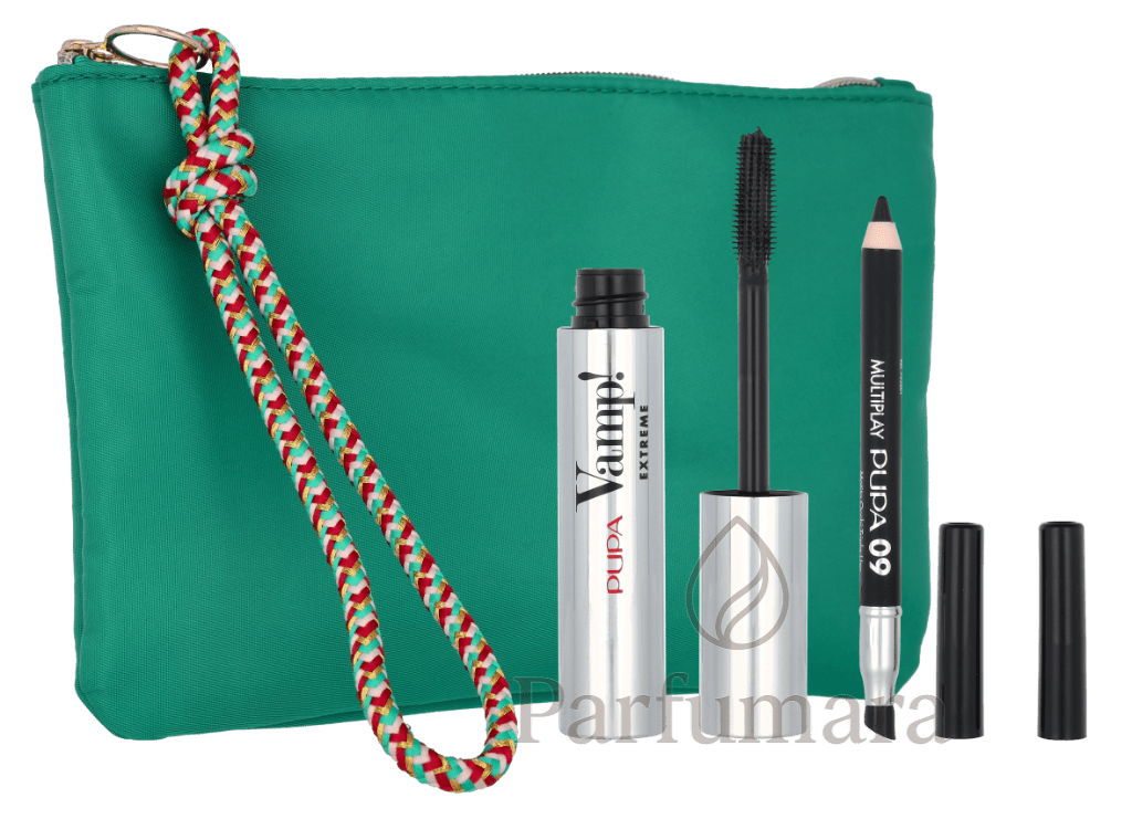 Pupa Vamp! Extreme Makeup Set Mascara 010 Vamp! 12ml / Multiplay Pen 09 Deep Black 0,8gr/Bag 12,8 ml