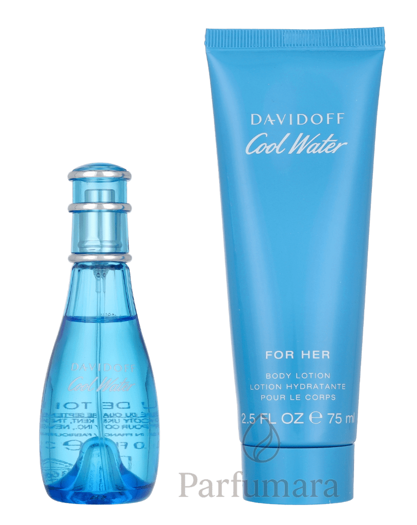 Davidoff Cool Water Woman Giftset Edt Spray 30ml/Body Lotion 75ml 115 ml