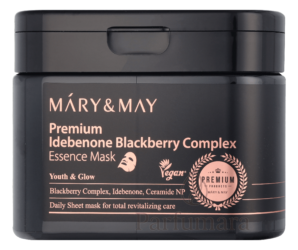 Mary & May Premium Idebenone Blackberry Complex Essence Mask 20 Pieces 20 Stück