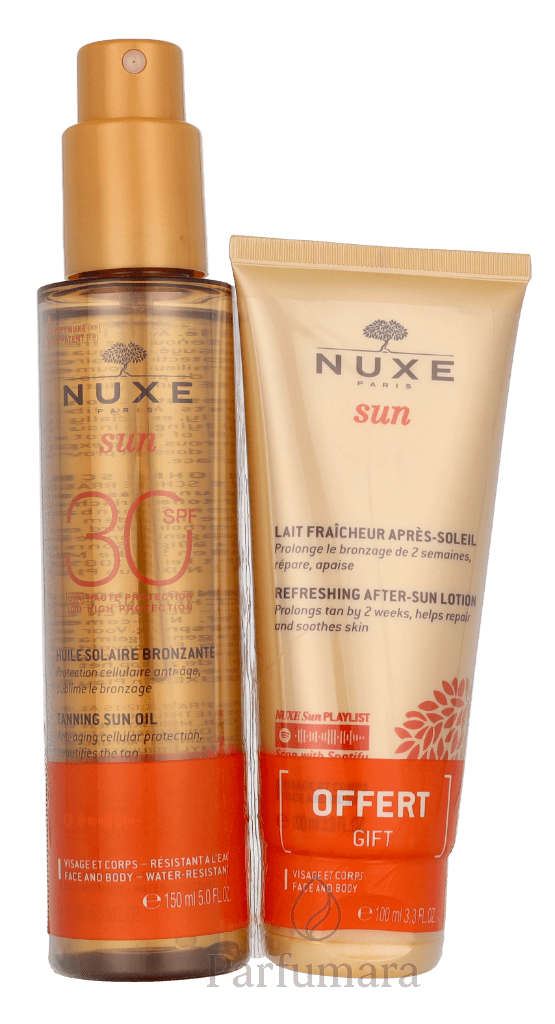 Nuxe Sun Set Tanning Oil High Protection SPF30 Face & Body 150 ml/Refreshing After - Sun Lotion Face&Body 100 ml 250 ml
