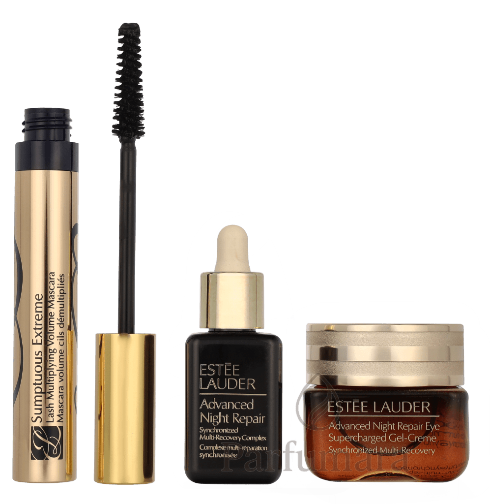 E.Lauder Eye Transformers Repair Set Advanced Night Repair Eye Supercharged Gel Creme 15ml/Advanced Night Repair 15ml/Sumptuous Mascara Extreme Black 8ml 38 ml