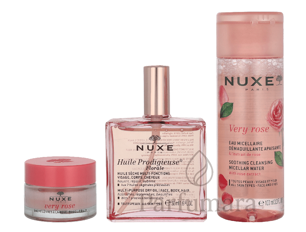 Nuxe Pink Fever Giftset Huile Prodigieuse Florale 50ml/Micellar Water 100ml/Lip Balm 15g 165 ml