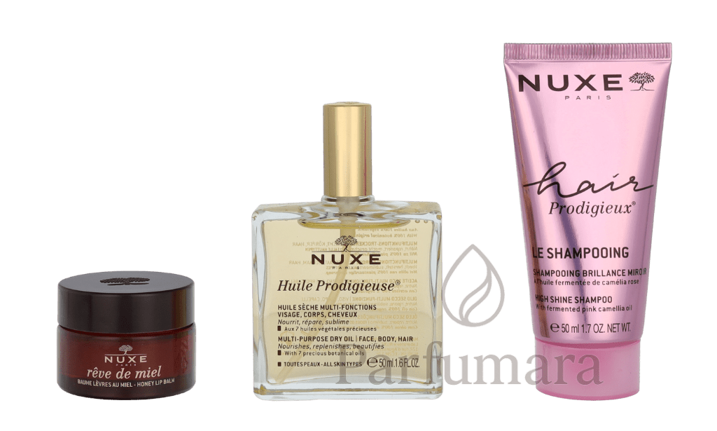 Nuxe The Iconics Giftset Huile Prodigieuse 50ml/Honey Lip Balm 15g/High Shine Shampoo 50ml 115 ml