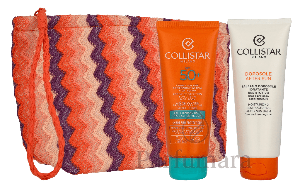 Collistar Sun Geschenkset Sunscreen Active Protection Spf50+ 100ml/Aftersun Conditioner 100ml/Pouch 200 ml