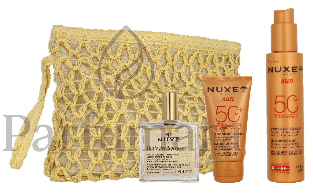 Nuxe Silky Summer Routine Set Body Spray SPF50 150ml/Face Sunscreen Cream SPF50+ 50ml/Dry Care Oil 50ml 250 ml