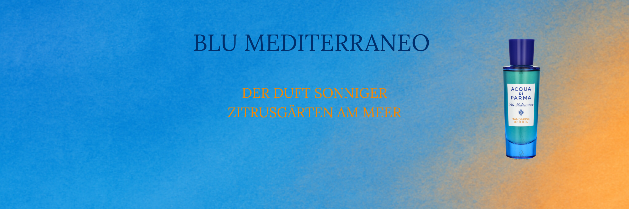 Hellblau-orangefarbener Hintergrund