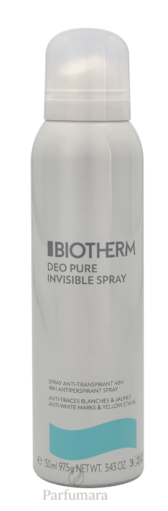 Biotherm Deo Pure Invisible 48H Spray Antiperspirant - Anti White Marks - With Soothing Complex 150 ml