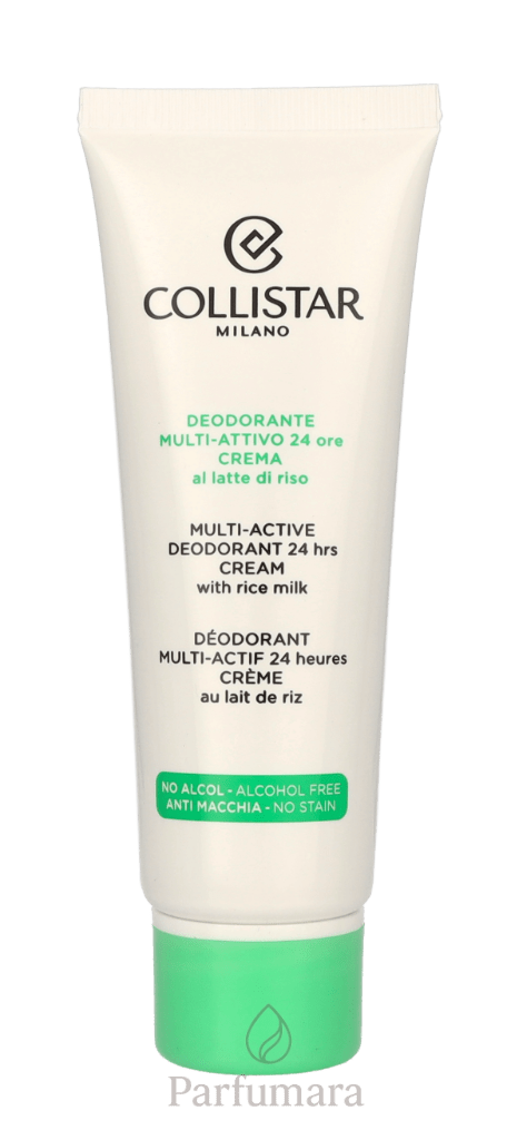 Collistar Multi - Active Deodorant 24 Hours Cream Alcohol Free - With Rice Milk 75 ml