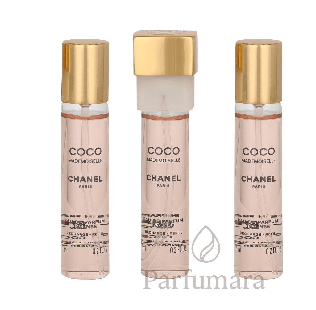 Chanel Coco Mademoiselle Intense Giftset 3x Edp Spray Refill 7ml - Twist and Spray 21 ml