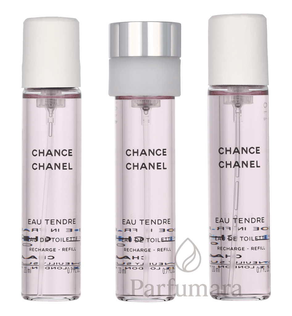 Chanel Chance Eau Tendre Giftset 3x Edt Spray Refill 20Ml - Twist and Spray 60 ml