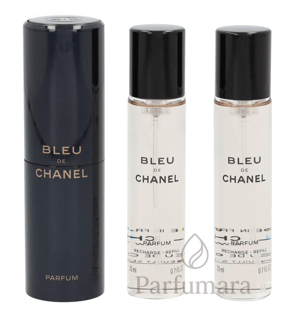 Chanel Bleu De Chanel Pour Homme Giftset 3x Parfum Spray 20ml - Twist and Spray - Travel Sprays 60 ml