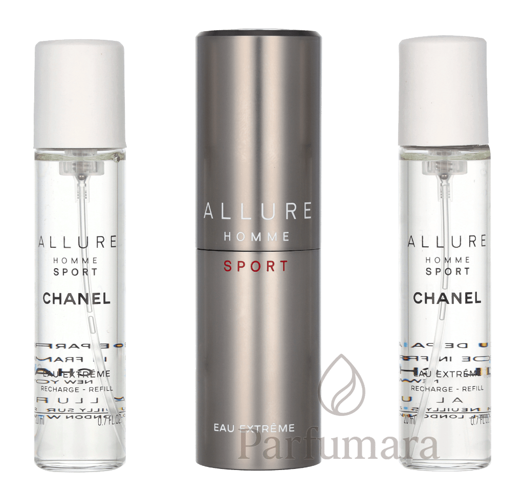 Chanel Allure Homme Sport Eau Extreme Giftset Travel Spray Edp Spray 20ml/2x Refill Edp 20ml - Twist and Spray 60 ml
