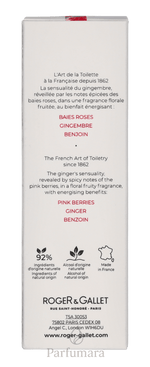 Roger & Gallet Gingembre Rouge Wellbeing Fragrant Water 30 ml