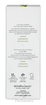 Roger & Gallet Cedrat Wellbeing Fragrant Water Natural Spray 100 ml