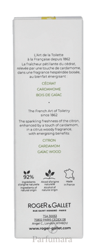 Roger & Gallet Cedrat Wellbeing Fragrant Water Natural Spray 100 ml