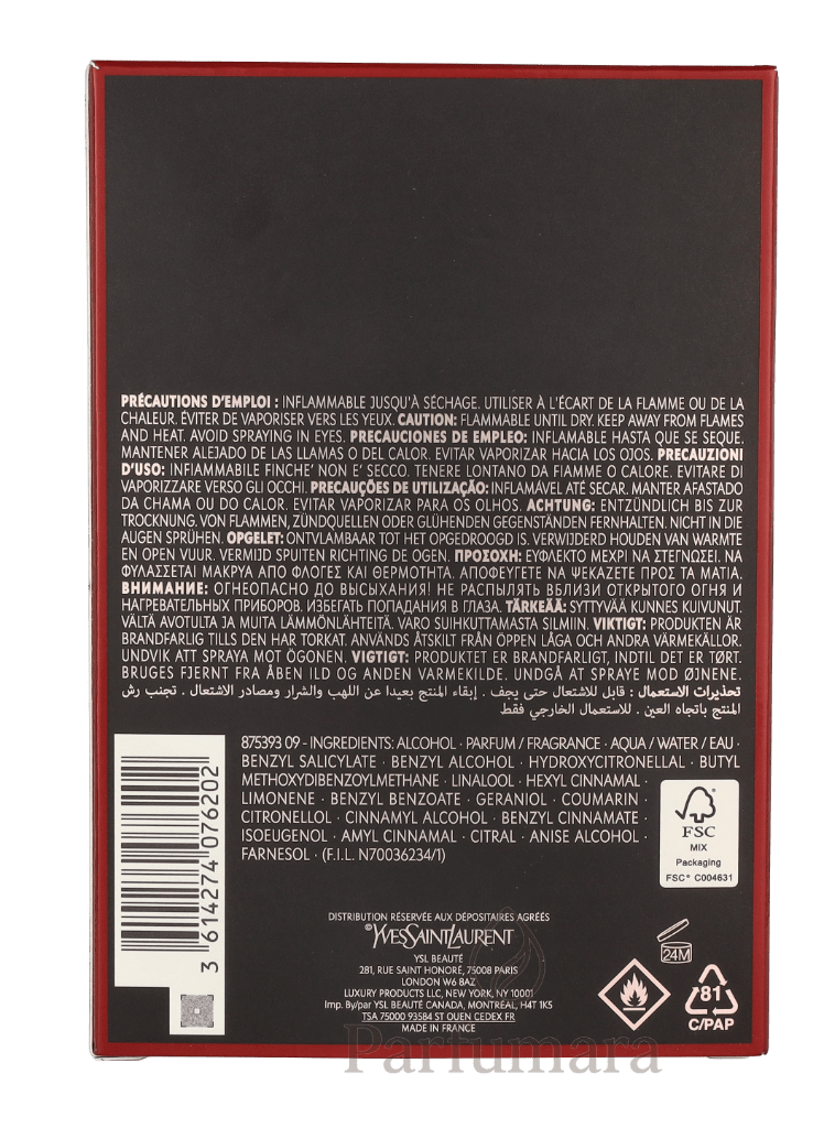 Yves Saint Laurent Black Opium Over Red Eau de Parfum 30 ml