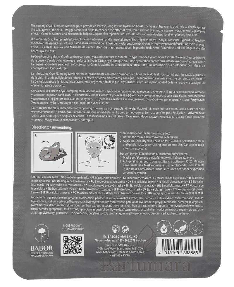Babor Doctor Hydration Cryo Plumping Mask 0