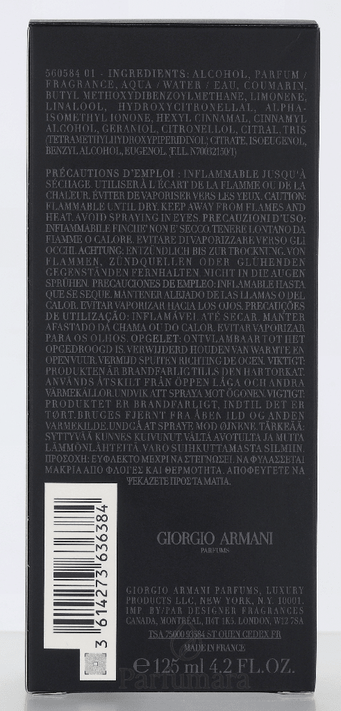 Armani Code Pour Homme Refillable Eau de Parfum 125 ml