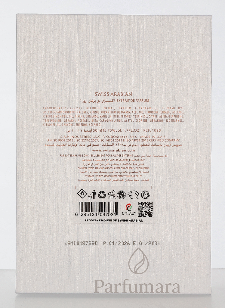 Swiss Arabian Rose 01 Eau de Parfum 50 ml