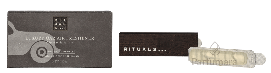 Rituals Homme Luxury Car Air Freshener 2x3g /Arabian Amber & Musk/Holder + 2 Refills 6 g