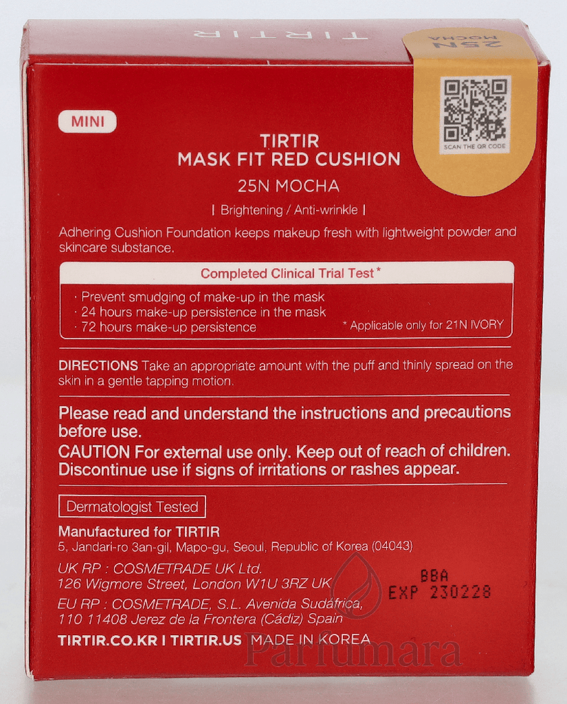 Tirtir Mask Fit Red Mini Cushion Foundation 25N Mocha 4,5 g
