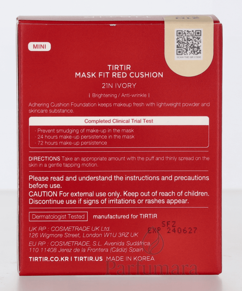 Tirtir Mask Fit Red Mini Cushion Foundation 21N Ivory 4,5 ml