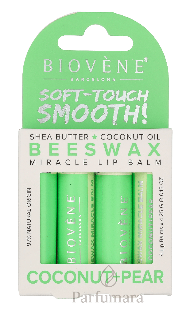 Biovene Soft - Touch Smooth! Beeswax Coconut+Pear Lip Balm Set 4x4,25g 17 g
