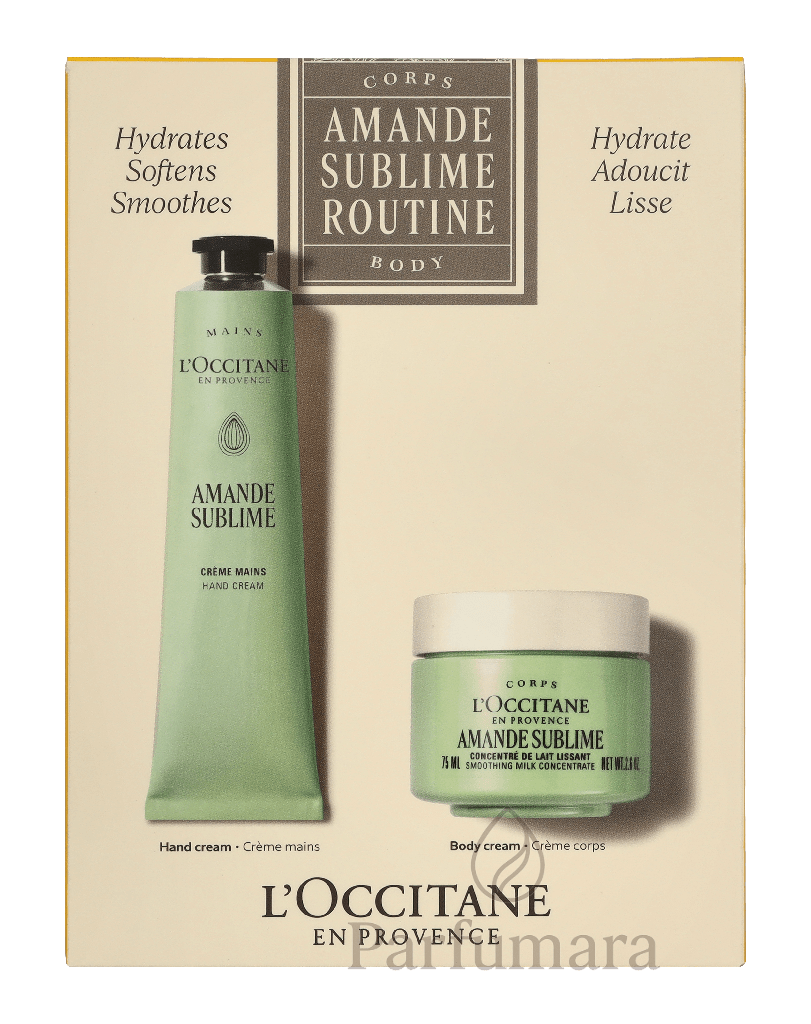 LOccitane Amande Almond Body Routine Kit Milk Concentrate 75ml/Hand Cream 75ml 150 ml