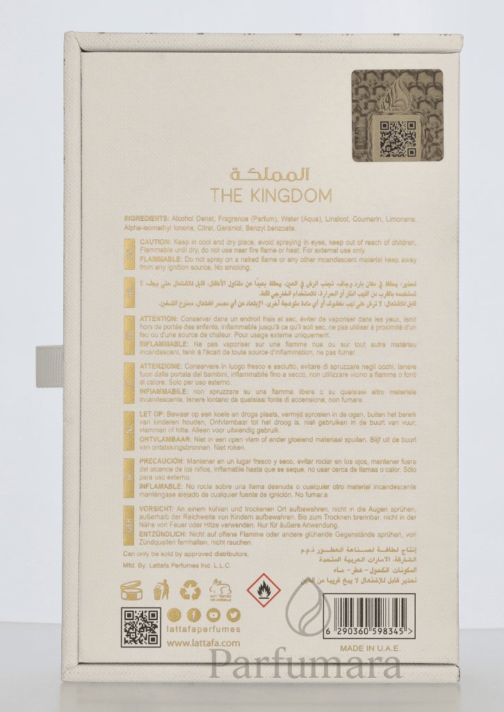 Lattafa The Kingdom For Men Eau de Parfum 100 ml