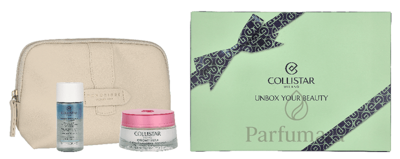 Collistar Idroattiva Set Deep Hydratation Cream 50ml/Mini Bifase Cleanser 35ml/Pouch 85 ml