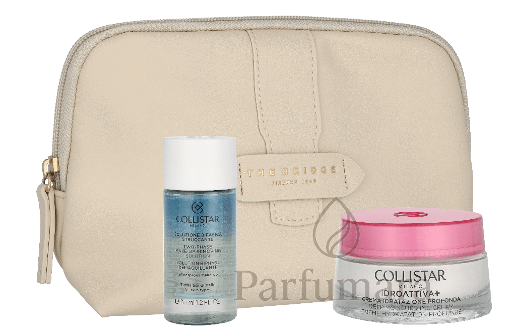 Collistar Idroattiva Set Deep Hydratation Cream 50ml/Mini Bifase Cleanser 35ml/Pouch 85 ml