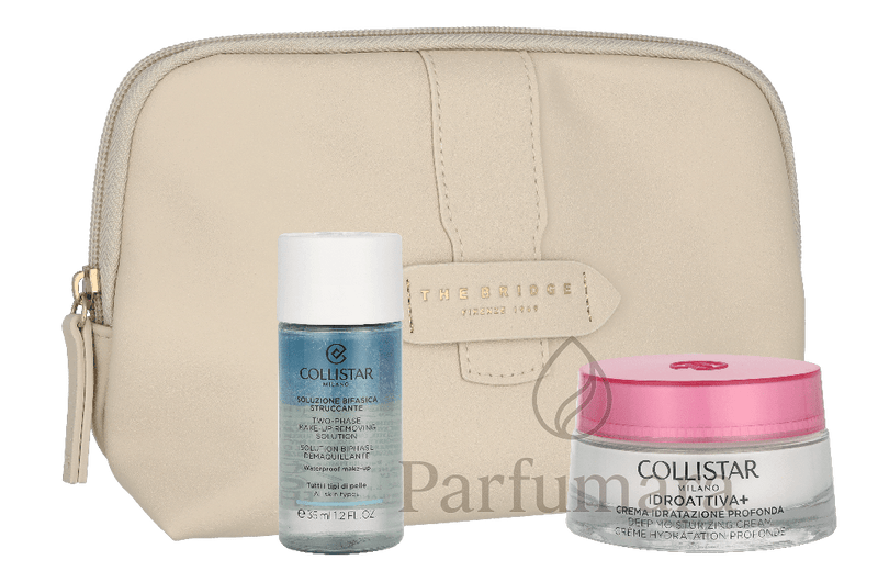 Collistar Idroattiva Set Deep Hydratation Cream 50ml/Mini Bifase Cleanser 35ml/Pouch 85 ml