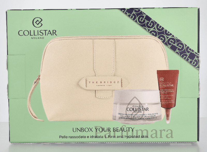 Collistar Attivi Puri Collagen Set Collagen Balm Cream 50 ml/Mini Pure Active Eye Contour 5 ml/Pouch 55 ml