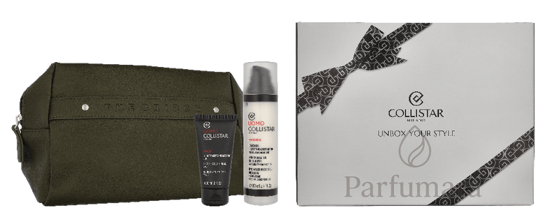 Collistar Uomo Set Daily Protective Moisturizer 80 ml / Mini Energizing Cleansing Gel 30 ml / Pouch 110 ml