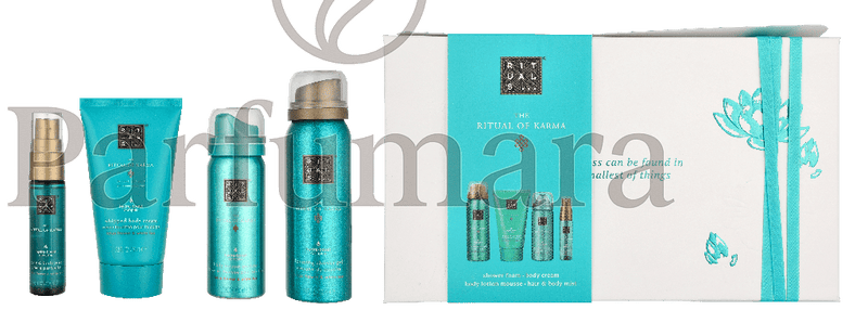 Rituals Karma Small Geschenkset Hair & Body Mist 20ml/48h Hydrating Body Cream 70ml/Foaming Shower Gel 50ml/Body Lotion Mousse 50ml 190 ml