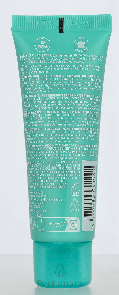 Nuxe Zinc Power Mattifying Fluid 40 ml
