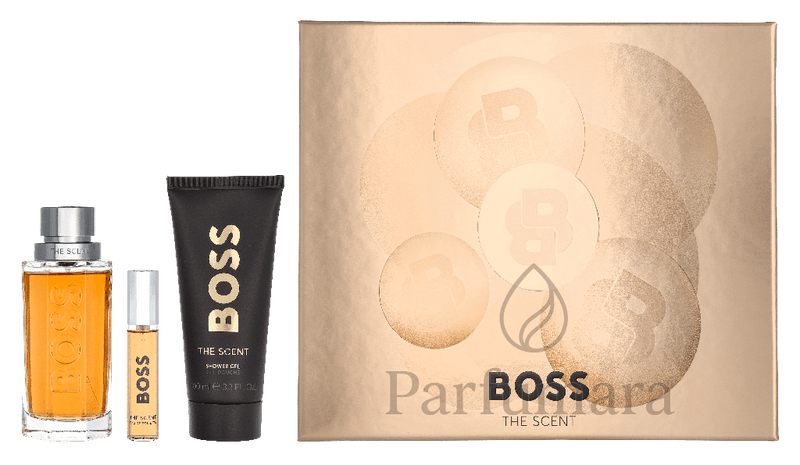 Boss The Scent Geschenkset Eau de Toilette 100ml/Shower Gel 100ml/Eau de Toilette 10ml 210 ml