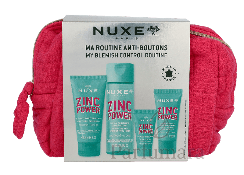 Nuxe Zinc Power Travel Kit Cleansing Gel 50Ml/Toner 30Ml/Serum 5Ml/Fluid 15Ml 100 ml