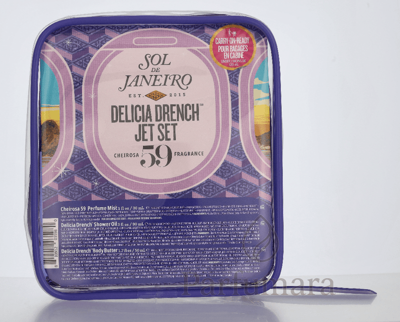 Sol De Janeiro Delicia Drench Jet Set Delicia Drench Body Butter 50ml/Delicia Drench Shower Oil 90ml/Cheirosa 59 Delicia Drench Perfume Mist 30ml 170 ml