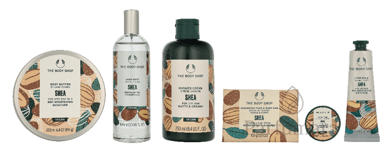 The Body Shop G4 Large Shea Giftset Body Butter 200ml/Body Lotion 250ml/Shower Cream 250ml/Hand Cream 30ml 730 ml