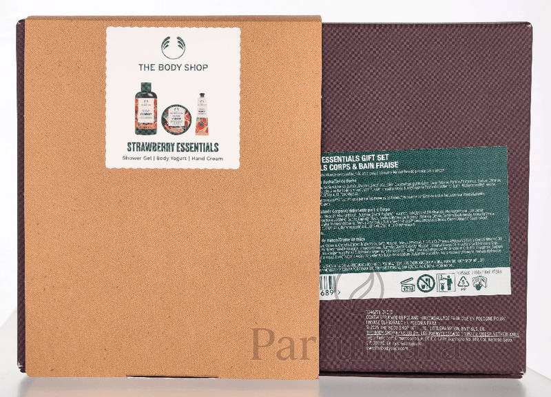 The Body Shop G3 Small Strawberry Giftset Hand Cream 30ml/Body Butter 50ml/Shower Cream 60ml 140 ml
