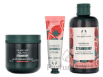 The Body Shop G3 Small Strawberry Giftset Hand Cream 30ml/Body Butter 50ml/Shower Cream 60ml 140 ml