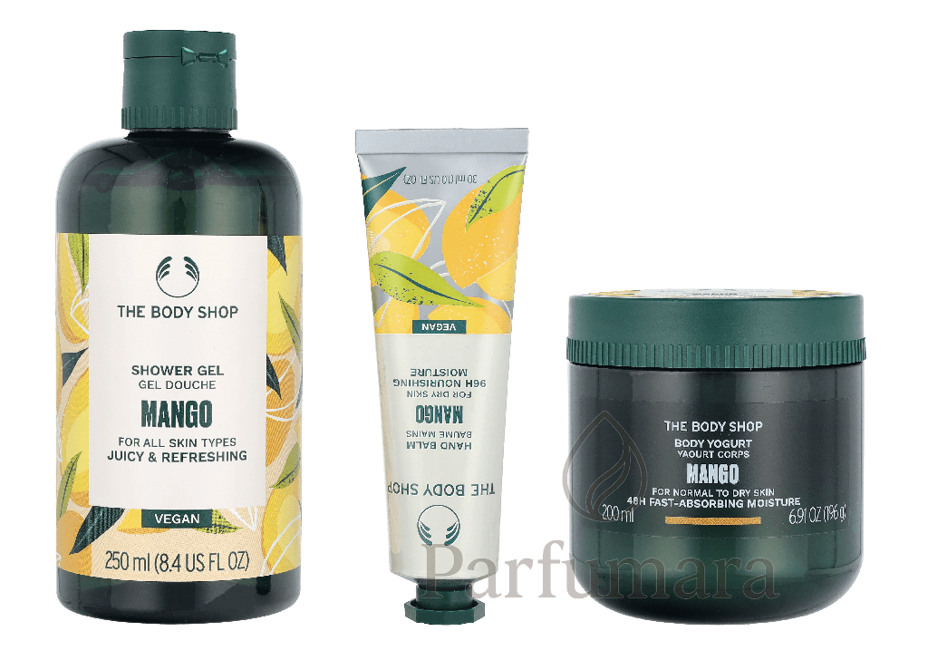 The Body Shop G3 Small Mango Giftset Hand Cream 30ml/Body Butter 50ml/Shower Cream 60ml 140 ml