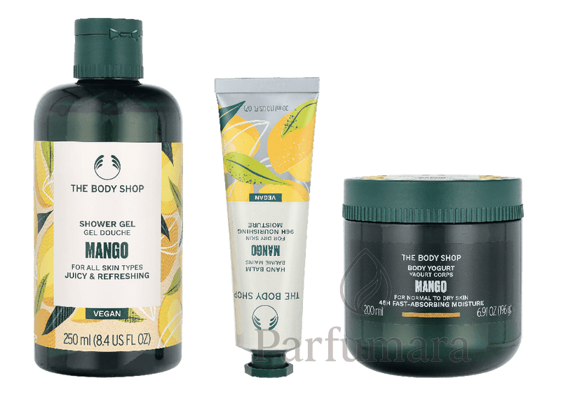 The Body Shop G3 Small Mango Giftset Hand Cream 30ml/Body Butter 50ml/Shower Cream 60ml 140 ml