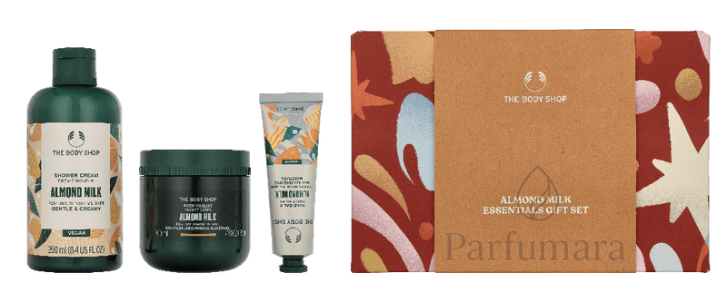 The Body Shop G3 Small Almond Milk Giftset Hand Cream 30ml/Body Butter 50ml/Shower Cream 60ml 140 ml