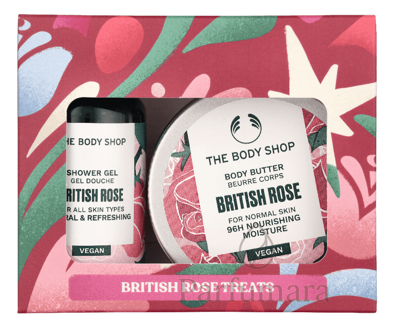 The Body Shop G1 Intro British Rose Giftset Shower Gel 60ml/Body Butter 50ml/Hand Cream 30ml 140 ml
