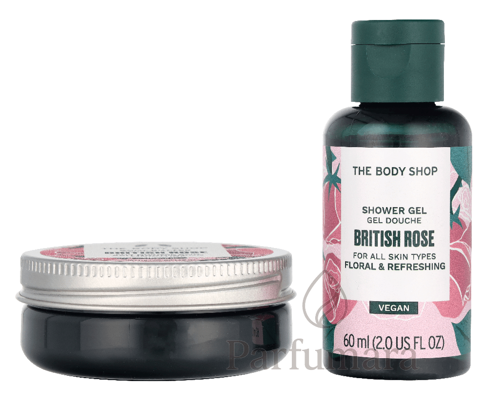 The Body Shop G1 Intro British Rose Giftset Shower Gel 60ml/Body Butter 50ml/Hand Cream 30ml 140 ml