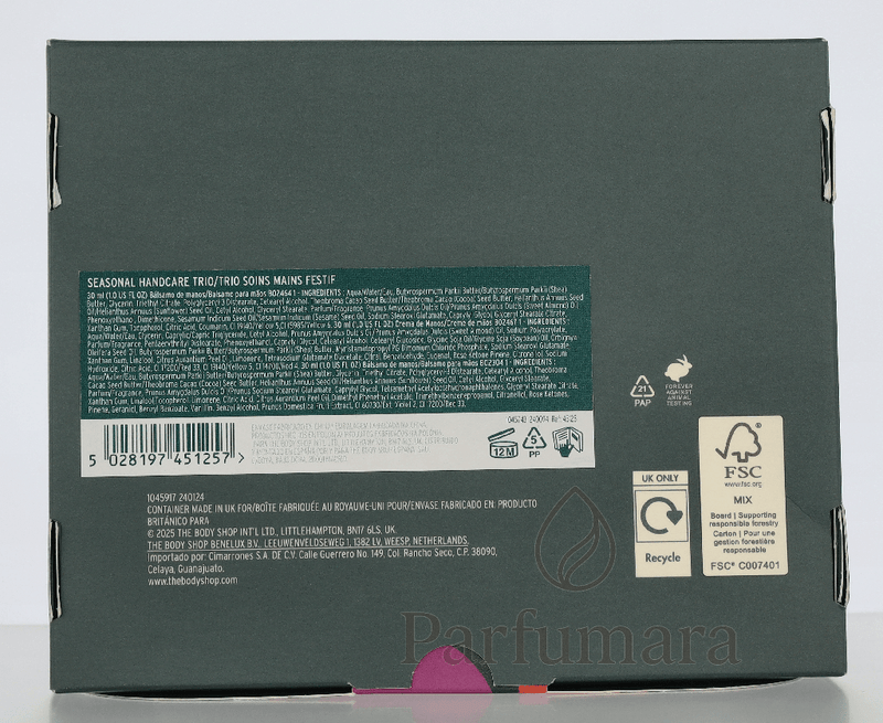 The Body Shop G2 Protect & Soften Hand Balm Trio Set Almond Milk Hand Balm 30ml/ Avocado Hand Balm 30ml/ Shea Hand Balm 30ml 90 ml