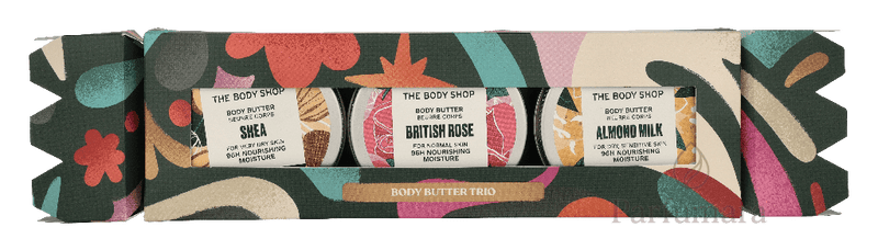The Body Shop G2 Body Butter Trio Set Shea Body Butter 50ml/Mango Body Butter 50ml/British Rose Body Butter 50ml 150 ml